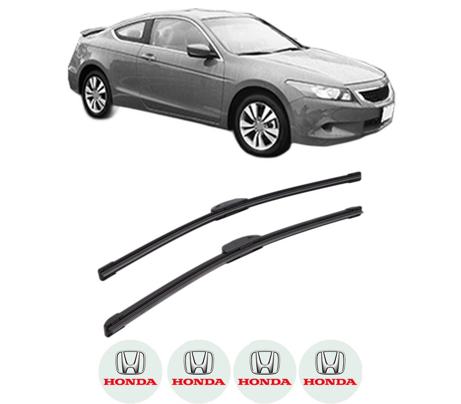 Set stergatoare auto HONDA ACCORD VIII (CP) din 2008, pentru parbriz auto, 2 bucati, Bosch Aerotwin Retrofit, din cauciuc siliconat rezistent, 4 Stickere Auto HONDA