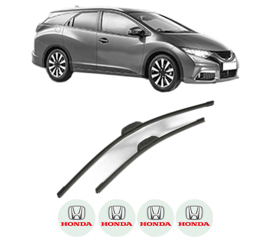 Set stergatoare auto HONDA CIVIC IX Tourer (FK) din 2014-2016, pentru parbriz auto, 2 bucati, Bosch Aerotwin Retrofit, din cauciuc siliconat rezistent, 4 Stickere Auto HONDA