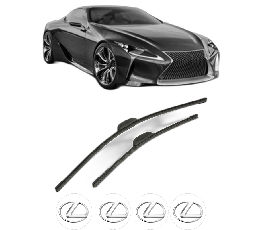 Set stergatoare auto LEXUS LC Coupe (_Z10_) din 2016-2018, pentru parbriz auto, 2 bucati, Bosch Aerotwin Retrofit, din cauciuc siliconat rezistent, 4 Stickere Auto LEXUS