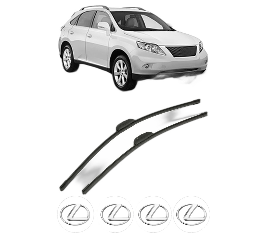 Set stergatoare auto LEXUS RX (_L1_) din 2008-2012, pentru parbriz auto, 2 bucati, Bosch Aerotwin Retrofit, din cauciuc siliconat rezistent, 4 Stickere Auto LEXUS