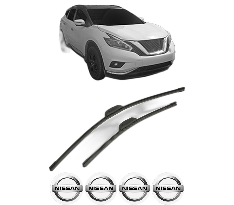 Set stergatoare auto NISSAN MURANO III (Z52_) din 2016, pentru parbriz auto, 2 bucati, Bosch Aerotwin Retrofit, din cauciuc siliconat rezistent, 4 Stickere Auto NISSAN