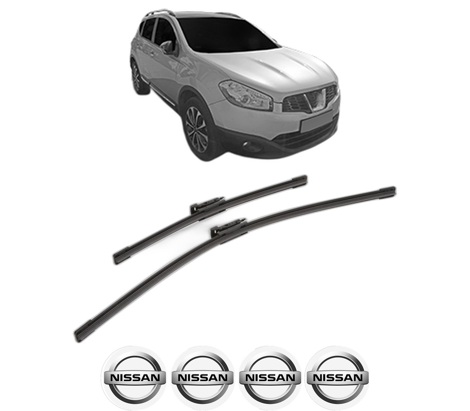 Set stergatoare auto NISSAN QASHQAI I VAN (J10) din 2013, pentru parbriz auto, 2 bucati, Bosch Aerotwin, din cauciuc siliconat rezistent, 4 Stickere Auto NISSAN