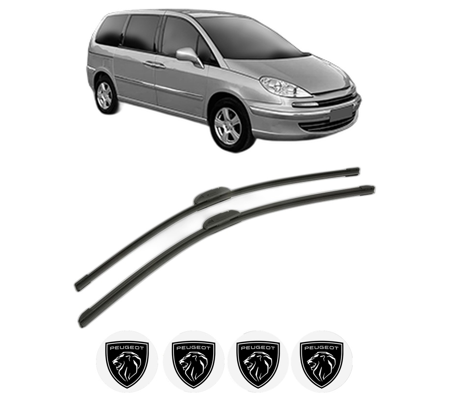 Set stergatoare auto PEUGEOT 807 Van (EB_) din 2004-2010, pentru parbriz auto, 2 bucati, Bosch Aerotwin Retrofit, din cauciuc siliconat rezistent, 4 Stickere Auto PEUGEOT