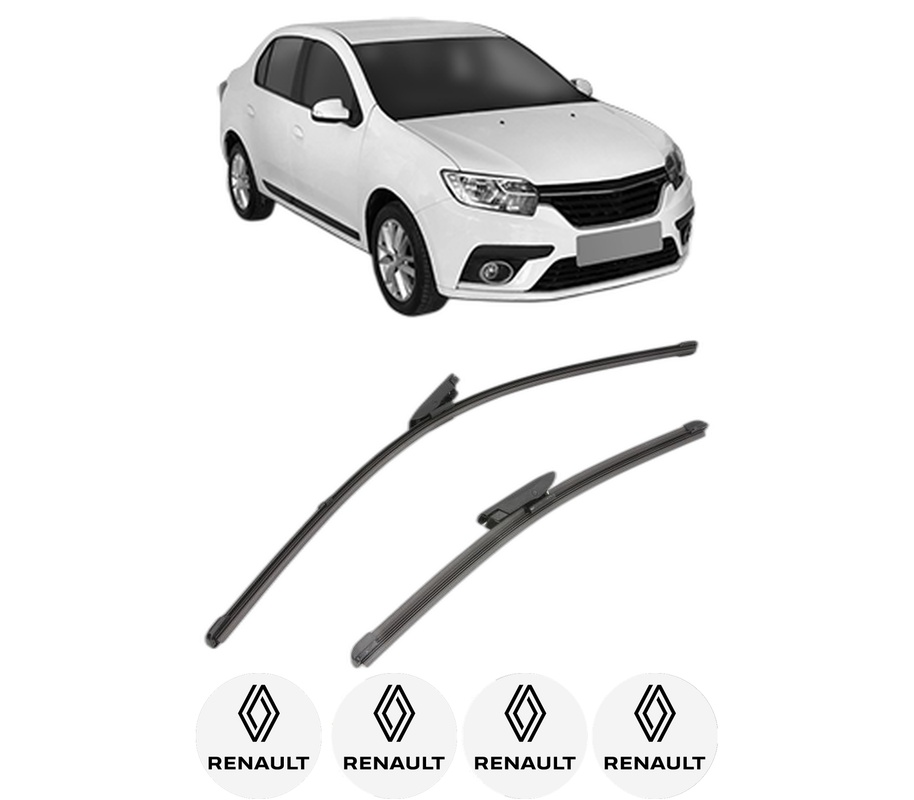 Set stergatoare auto RENAULT THALIA III (L8_) din 2013-2019, pentru parbriz auto, 2 bucati, Valeo Silencio Xtrm, din cauciuc siliconat rezistent, 4 Stickere Auto RENAULT