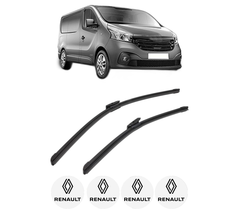 Set stergatoare auto RENAULT TRAFIC III Van (FG_) din 2014-2023, pentru parbriz auto, 2 bucati, Bosch Aerotwin Multi, din cauciuc siliconat rezistent, 4 Stickere Auto RENAULT