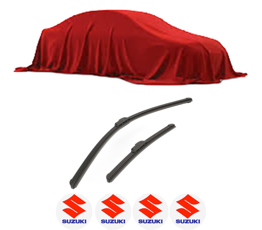 Set stergatoare auto SUZUKI SX4 (EY, GY) din 2006-2012, pentru parbriz auto, 2 bucati, Bosch Aerotwin Retrofit, din cauciuc siliconat rezistent, 4 Stickere Auto SUZUKI