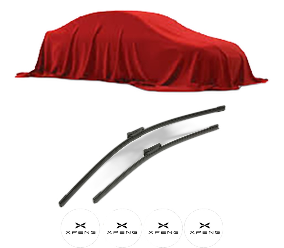 Set stergatoare auto XPENG G9 din 2022, pentru parbriz auto, 2 bucati, Bosch Aerotwin, din cauciuc siliconat rezistent, 4 Stickere Auto XPENG