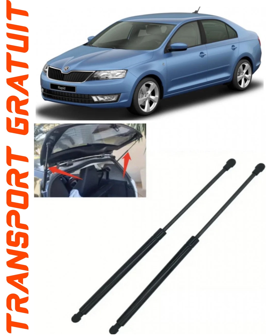 Set 2 amortizoare Haion portbagaj pentru masina SKODA Rapid