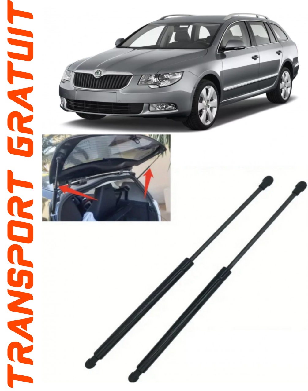 Set 2 amortizoare Haion portbagaj pentru masina SKODA Superb I