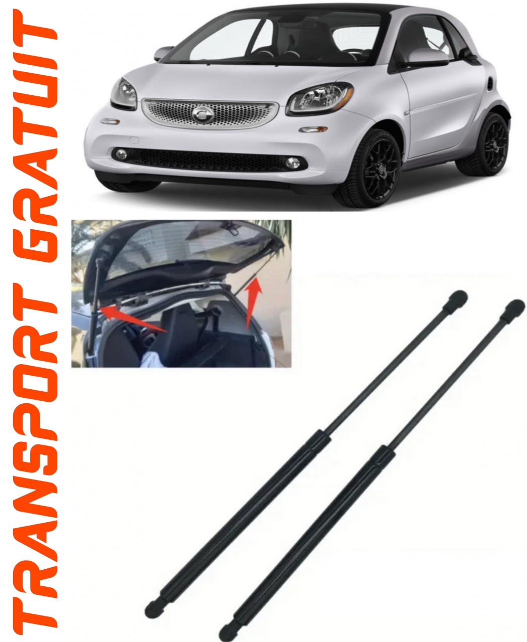Set 2 amortizoare Haion portbagaj pentru masina Smart Forfour