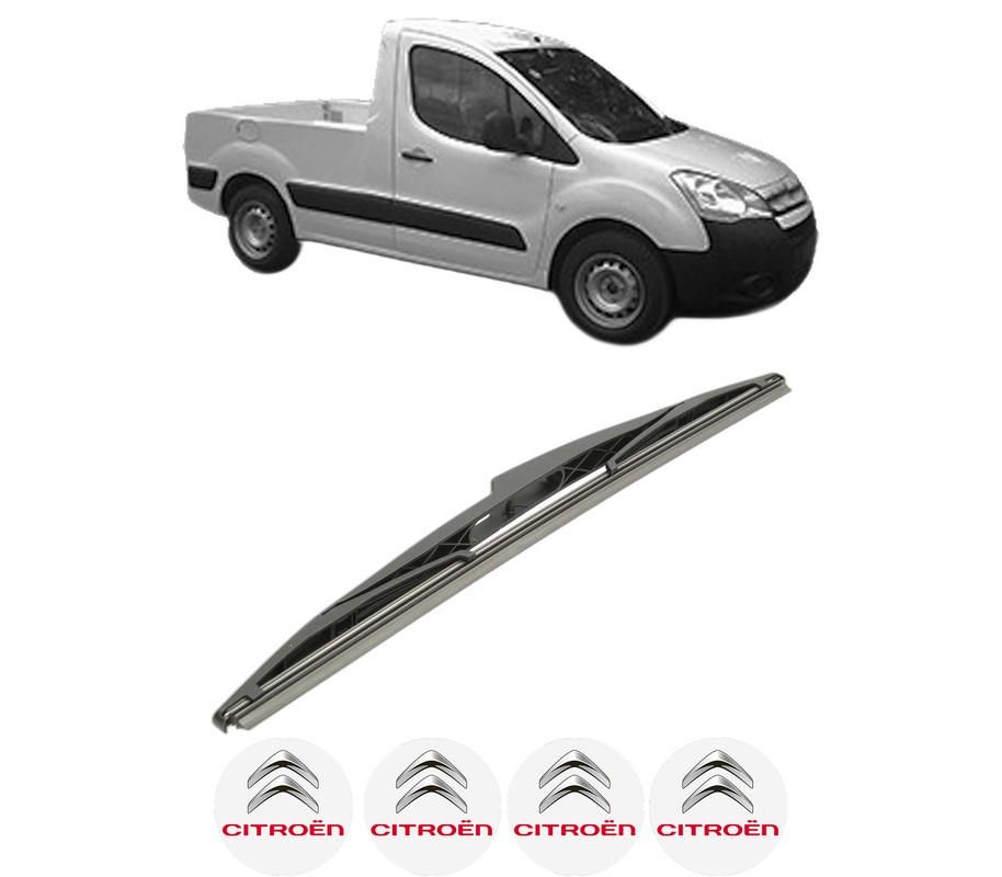 Stergator lamela spate CITROEN BERLINGO Platform/Chassis (B9) din 2008 - 2021, pentru luneta auto, Bosch Twin, din cauciuc siliconat rezistent, 4 Stickere Auto CITROEN