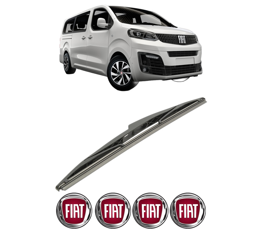 Stergator lamela spate FIAT ULYSSE Bus din 2022 - 2023, pentru luneta auto, Bosch Twin, din cauciuc siliconat rezistent, 4 Stickere Auto FIAT