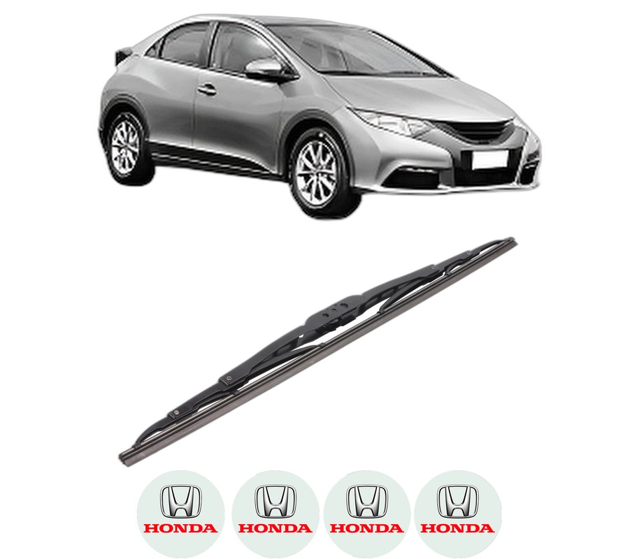 Stergator lamela spate HONDA CIVIC IX (FK) din 2012 - 2016, pentru luneta auto, Bosch Twin, din cauciuc siliconat rezistent, 4 Stickere Auto HONDA