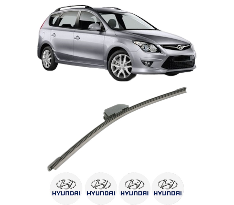 Stergator lamela spate HYUNDAI i30 Estate (GD) din 2012 - 2017, pentru luneta auto, Bosch Aerotwin, din cauciuc siliconat rezistent, 4 Stickere Auto HYUNDAI