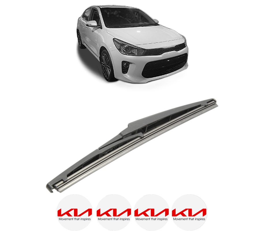 Stergator lamela spate KIA RIO IV (YB, SC, FB) din 2017 - 2023, pentru luneta auto, Bosch Twin, din cauciuc siliconat rezistent, 4 Stickere Auto KIA