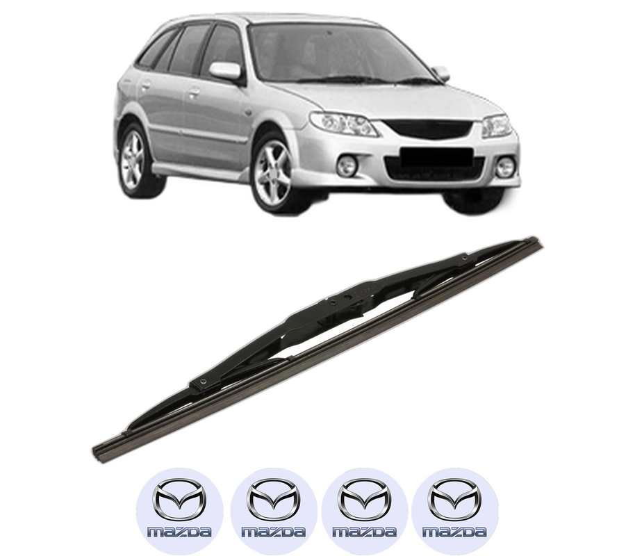 Stergator lamela spate MAZDA 323 F VI Hatchback (BJ) din 1998 - 2004, pentru luneta auto, Bosch Twin, din cauciuc siliconat rezistent, 4 Stickere Auto MAZDA
