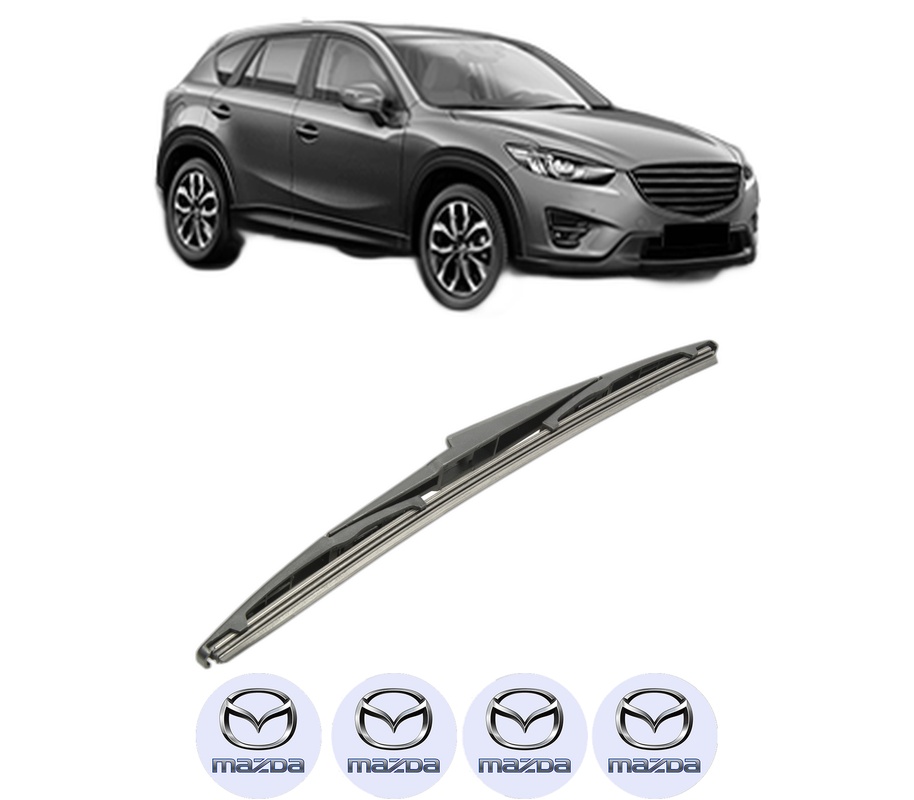 Stergator lamela spate MAZDA CX-5 (KE, GH) din 2011 - 2017, pentru luneta auto, Bosch Twin, din cauciuc siliconat rezistent, 4 Stickere Auto MAZDA