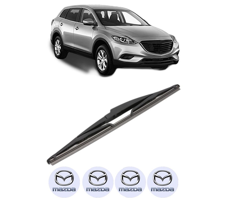 Stergator lamela spate MAZDA CX-9 (TB) din 2006 - 2007, pentru luneta auto, Valeo Silencio, din cauciuc siliconat rezistent, 4 Stickere Auto MAZDA