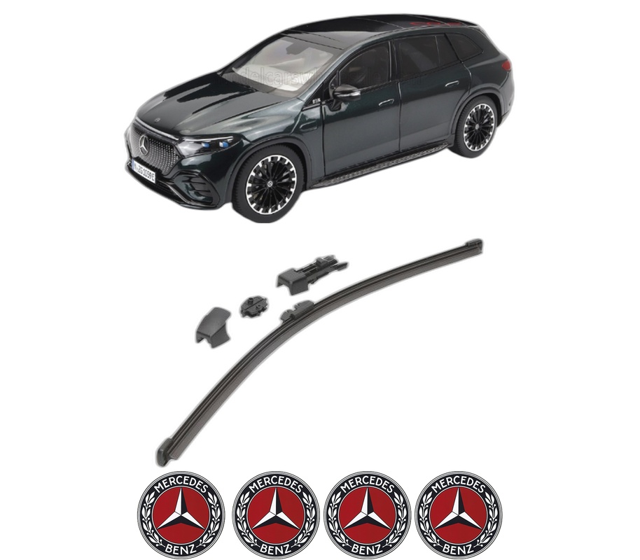 Stergator lamela spate MERCEDES-BENZ EQS SUV (X296) din 2022, pentru luneta auto, Valeo HydroConnect, din cauciuc siliconat rezistent, 4 Stickere Auto MERCEDES-BENZ