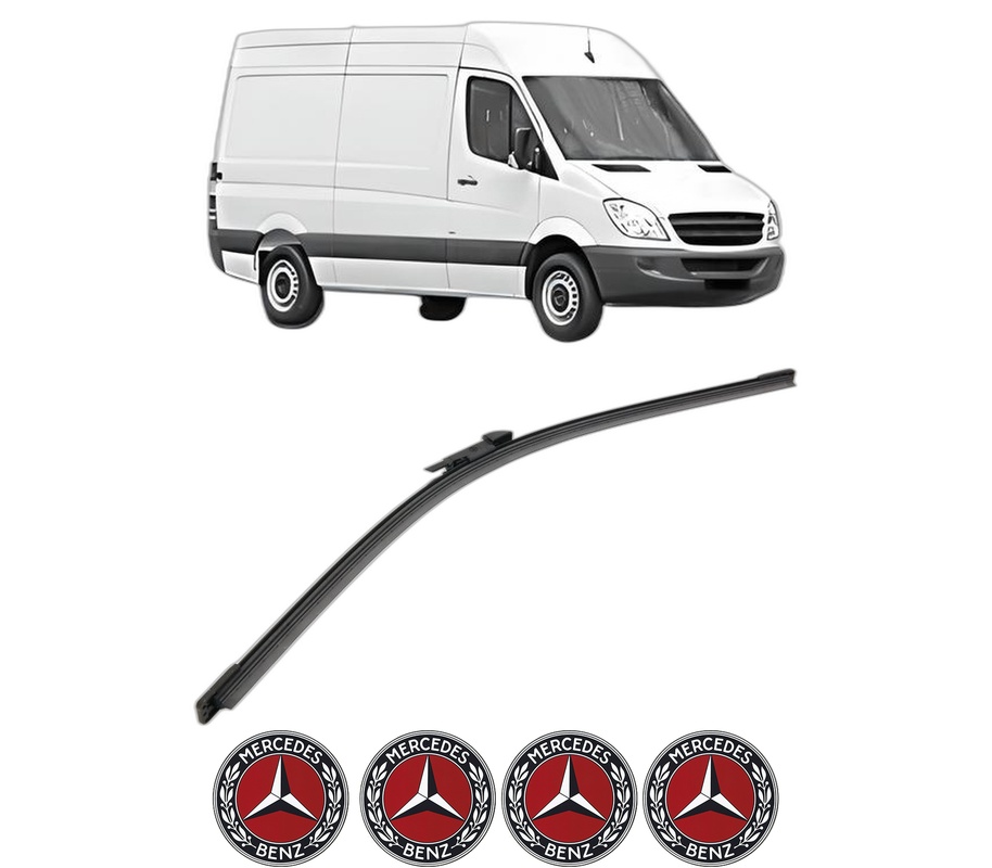 Stergator lamela spate MERCEDES-BENZ SPRINTER 3,5-t Van (B906) din 2006 - 2018, pentru luneta auto, Bosch Aerotwin, din cauciuc siliconat rezistent, 4 Stickere Auto MERCEDES-BENZ