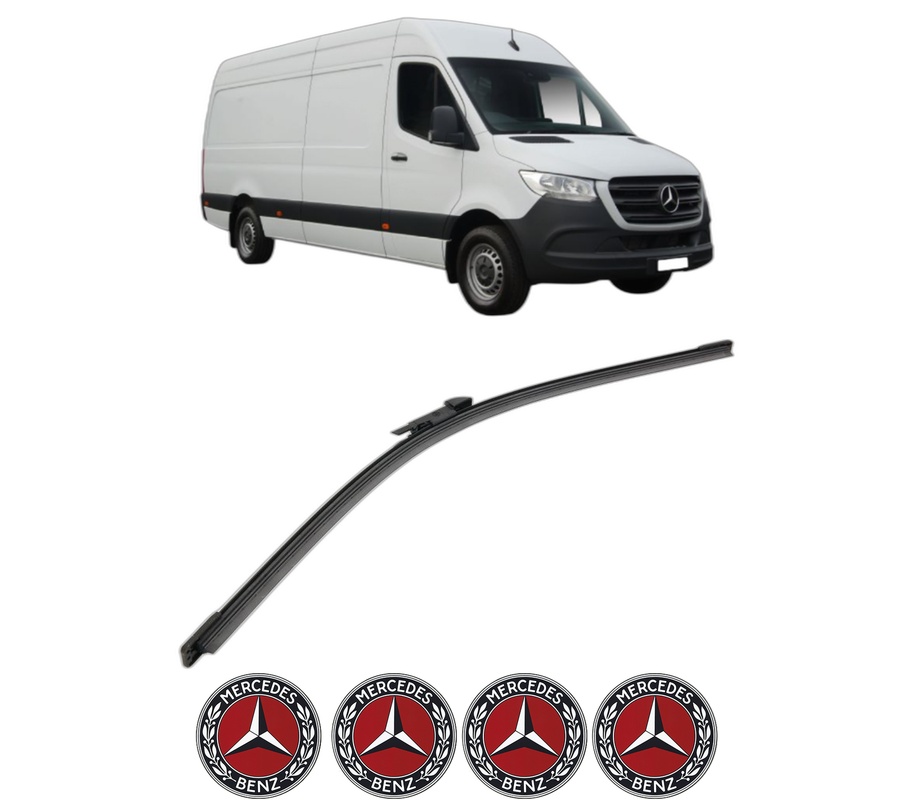 Stergator lamela spate MERCEDES-BENZ SPRINTER 4-t Van (B907, B910) din 2021 - 2025, pentru luneta auto, Bosch Aerotwin, din cauciuc siliconat rezistent, 4 Stickere Auto MERCEDES-BENZ