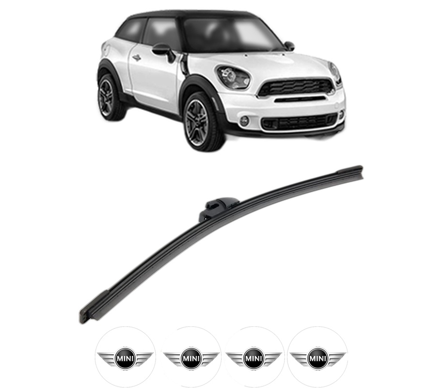 Stergator lamela spate MINI MINI PACEMAN (R61) din 2012 - 2016, pentru luneta auto, Bosch Aerotwin, din cauciuc siliconat rezistent, 4 Stickere Auto MINI