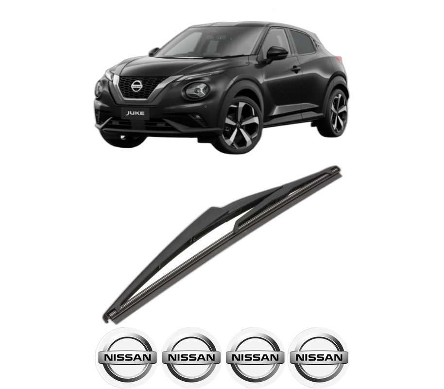 Stergator lamela spate NISSAN JUKE (F16_) din 2019, pentru luneta auto, Valeo Silencio, din cauciuc siliconat rezistent, 4 Stickere Auto NISSAN