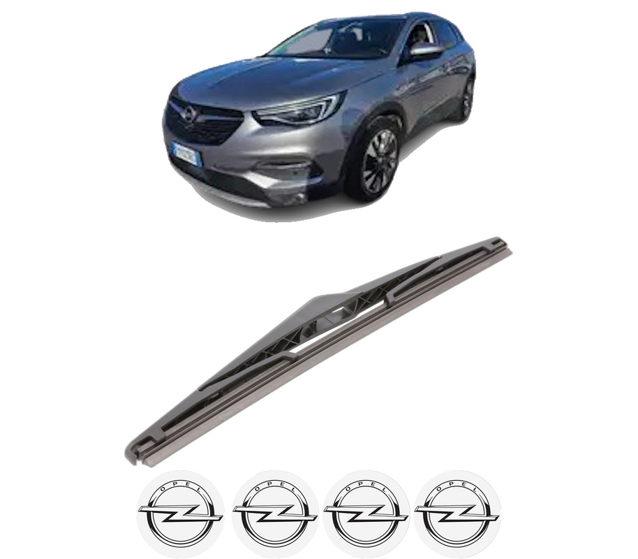 Stergator lamela spate OPEL GRANDLAND X Van din 2017 - 2021, pentru luneta auto, Bosch Twin, din cauciuc siliconat rezistent, 4 Stickere Auto OPEL