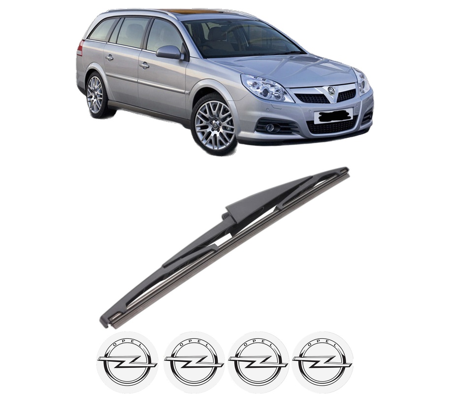 Stergator lamela spate OPEL VECTRA C Estate (Z02) din 2003 - 2009, pentru luneta auto, Bosch Twin, din cauciuc siliconat rezistent, 4 Stickere Auto OPEL