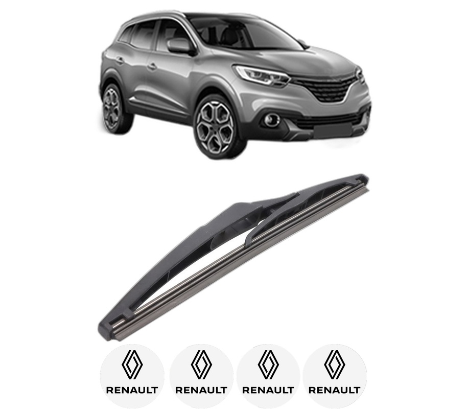 Stergator lamela spate RENAULT KADJAR (HA_, HL_) din 2015, pentru luneta auto, Bosch Twin, din cauciuc siliconat rezistent, 4 Stickere Auto RENAULT