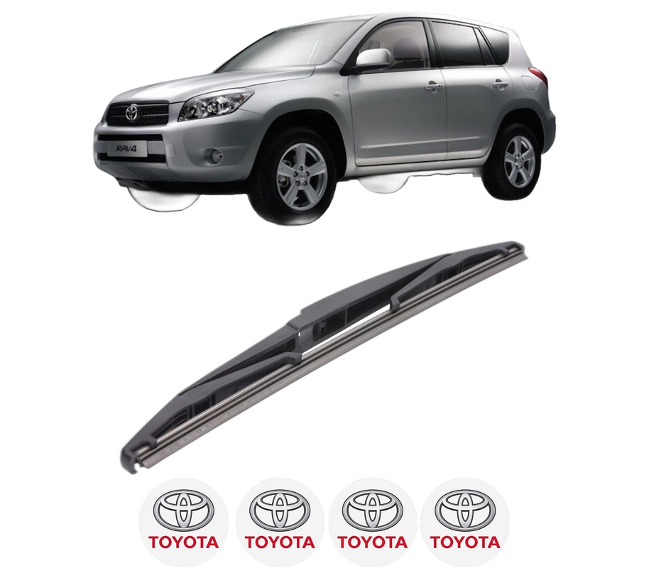 Stergator lamela spate TOYOTA RAV 4 III (_A3_) din 2005 - 2014, pentru luneta auto, Bosch Twin, din cauciuc siliconat rezistent, 4 Stickere Auto TOYOTA
