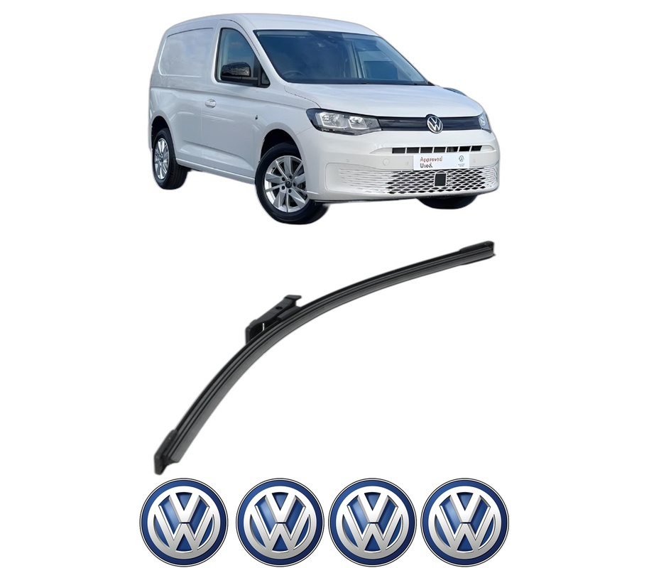 Stergator lamela spate Volkswagen CADDY V MPV (SBB, SBJ) din 2020 - 2024, pentru luneta auto, Bosch Aerotwin, din cauciuc siliconat rezistent, 4 Stickere Auto VW