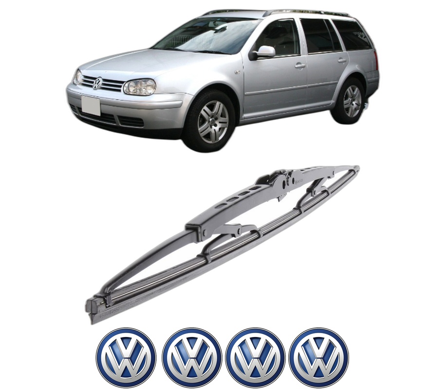 Stergator lamela spate Volkswagen GOLF VAN IV Variant (1J5) din 1999 - 2006, pentru luneta auto, Bosch Twin, din cauciuc siliconat rezistent, 4 Stickere Auto VW