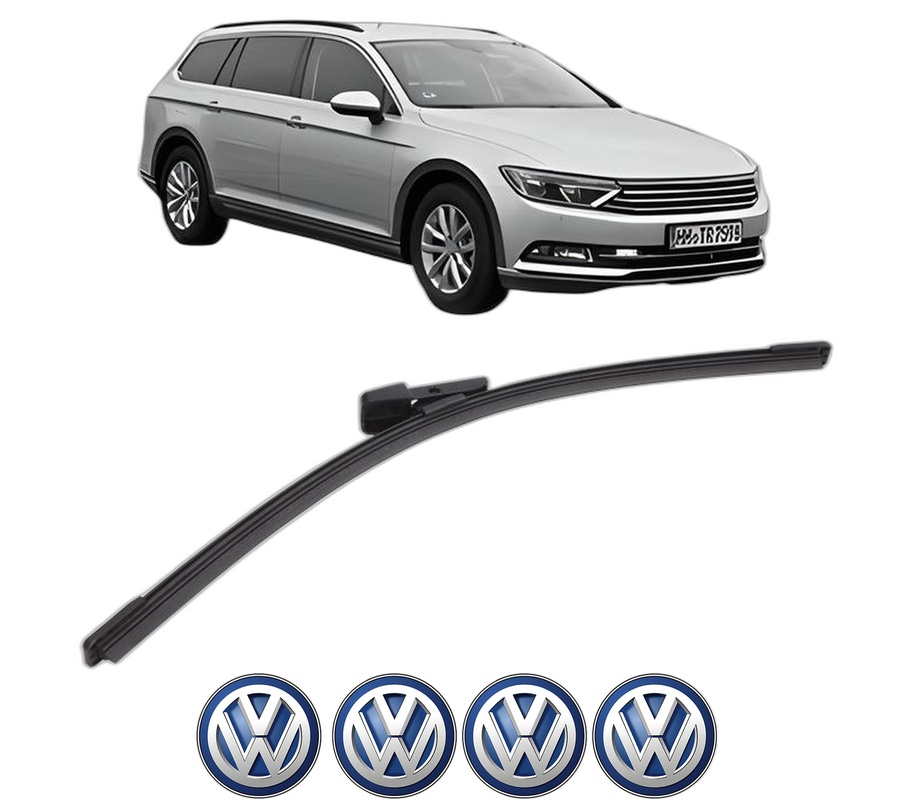 Stergator lamela spate Volkswagen PASSAT ALLTRACK B8 Variant (3G5, CB5) din 2015 - 2024, pentru luneta auto, Bosch Aerotwin, din cauciuc siliconat rezistent, 4 Stickere Auto VW