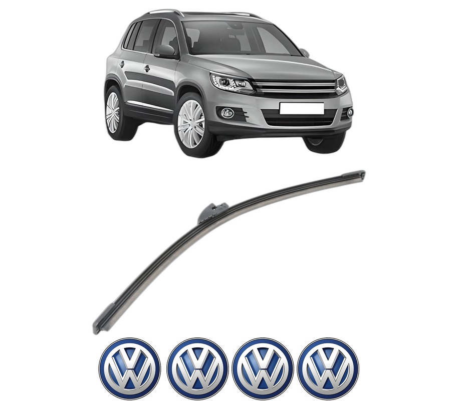 Stergator lamela spate Volkswagen TIGUAN (5N_) din 2007 - 2018, pentru luneta auto, Bosch Aerotwin, din cauciuc siliconat rezistent, 4 Stickere Auto VW