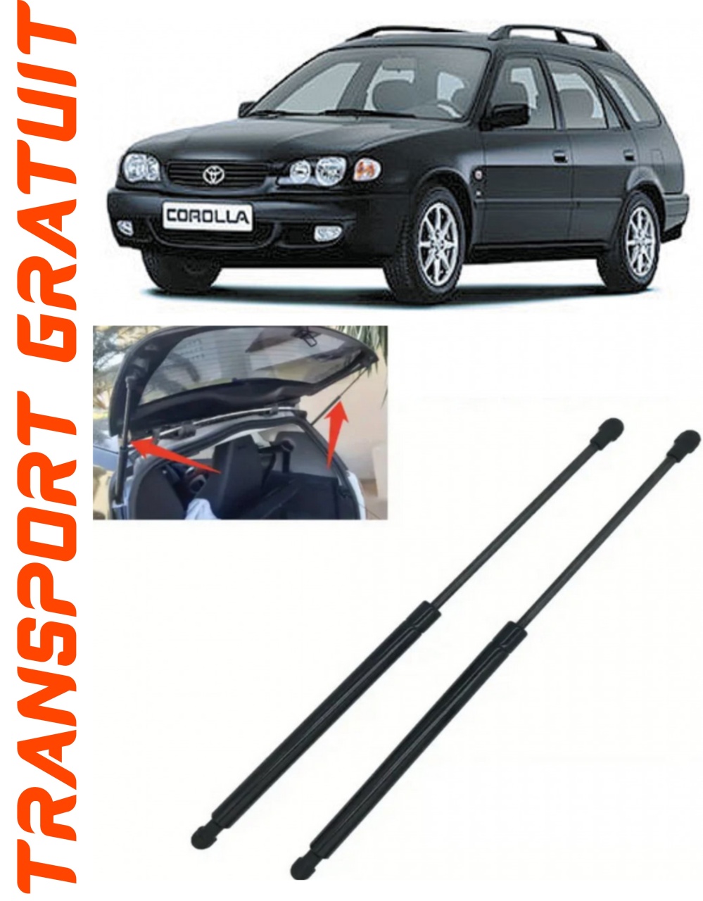 Set 2 amortizoare Haion portbagaj pentru masina Toyota Corolla