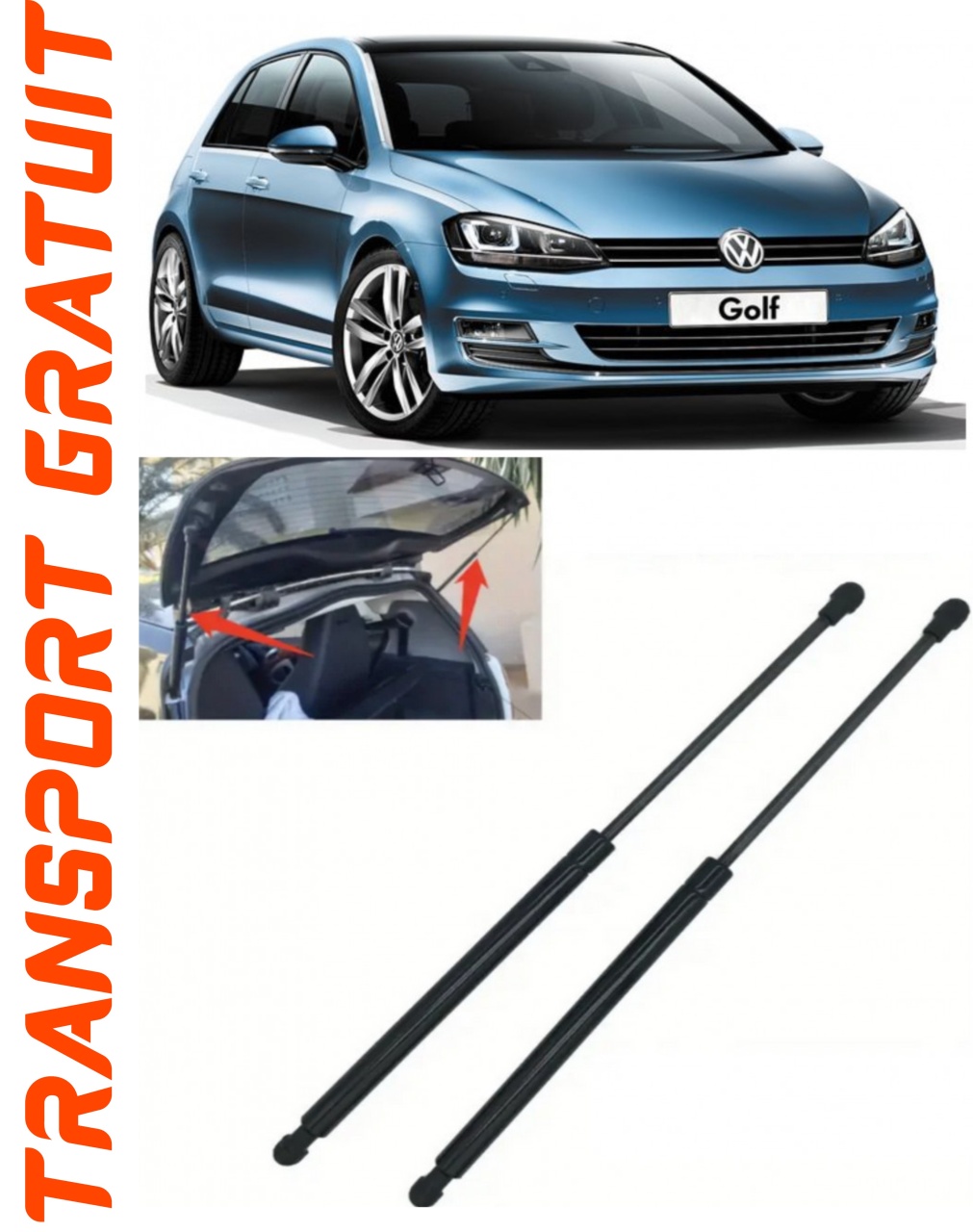 Set 2 amortizoare Haion portbagaj pentru masina VOLKSWAGEN Golf VII