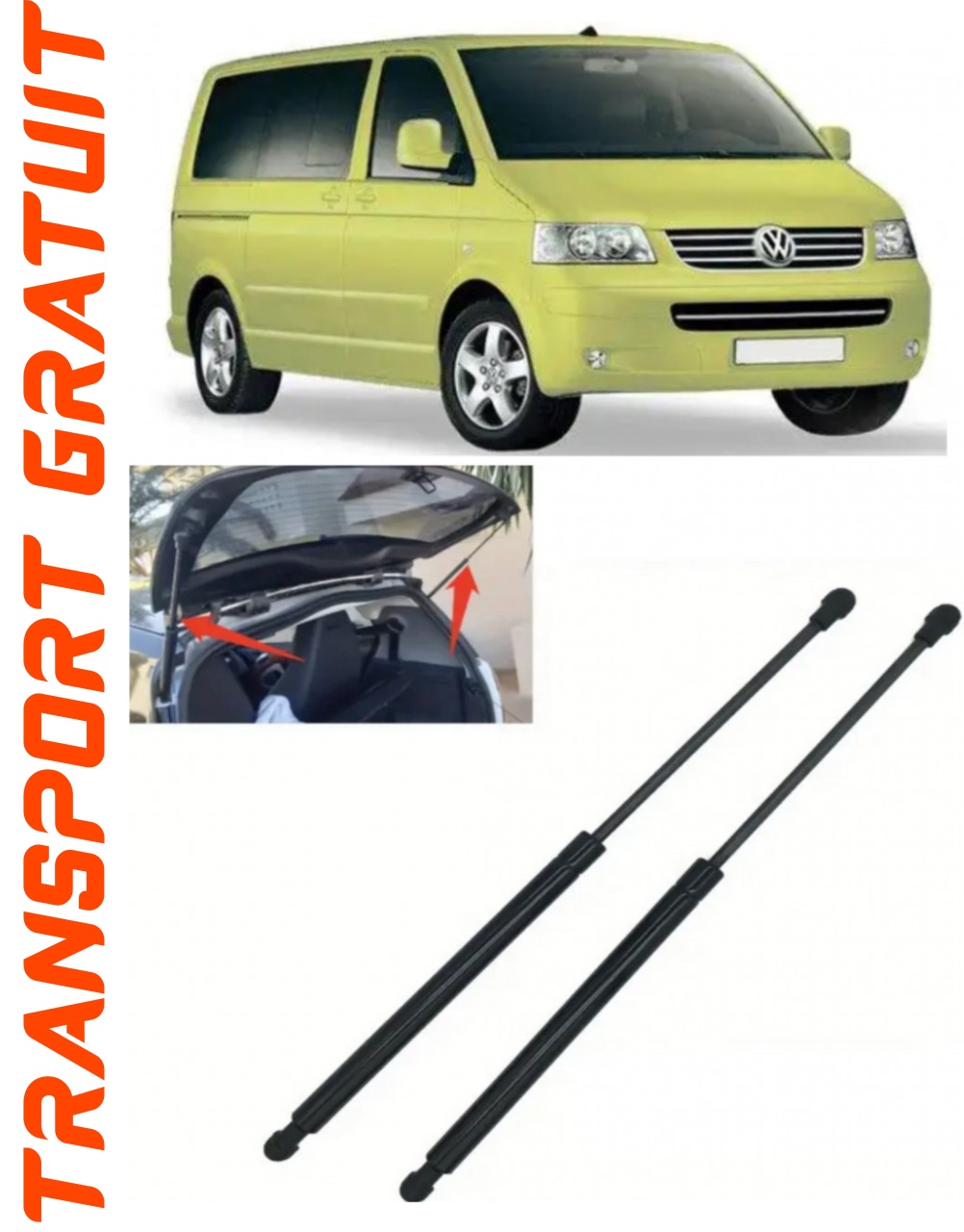 Set 2 amortizoare Haion portbagaj pentru masina VOLKSWAGEN Multivan T5