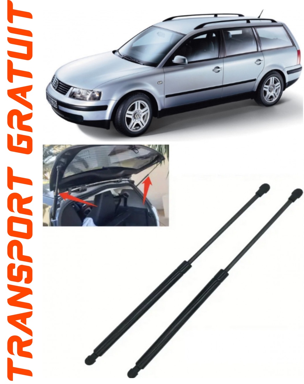 Set 2 amortizoare Haion portbagaj pentru masina VOLKSWAGEN Passat B5
