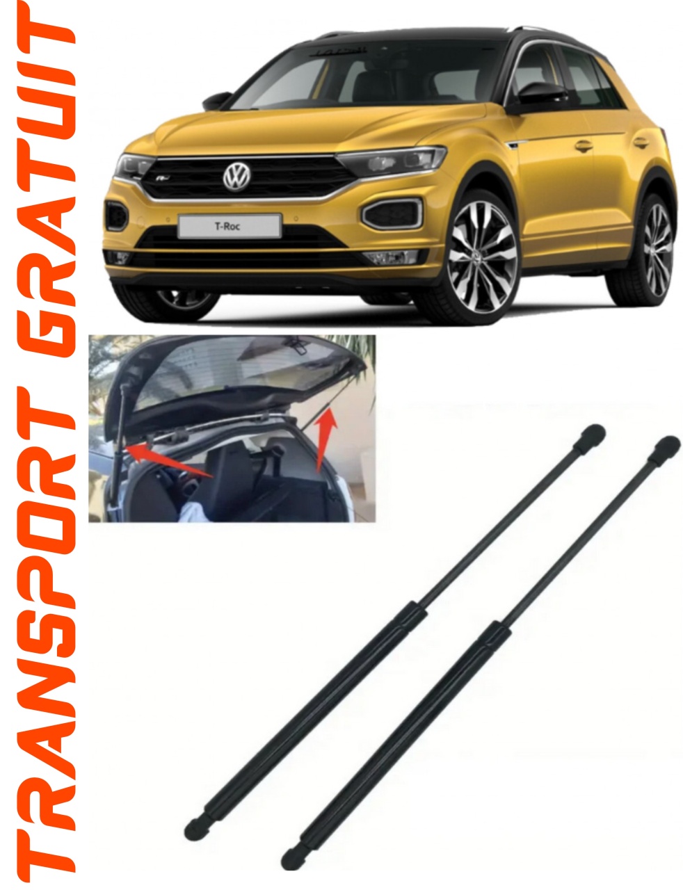 Set 2 amortizoare Haion portbagaj pentru masina VOLKSWAGEN T-Roc