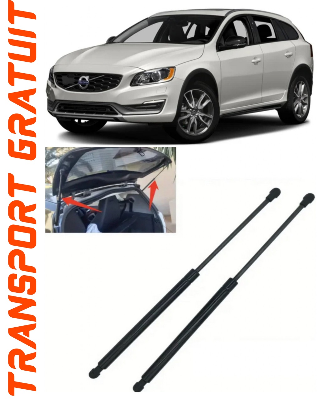 Set 2 amortizoare Haion portbagaj pentru masina Volvo V60 I Cross Country