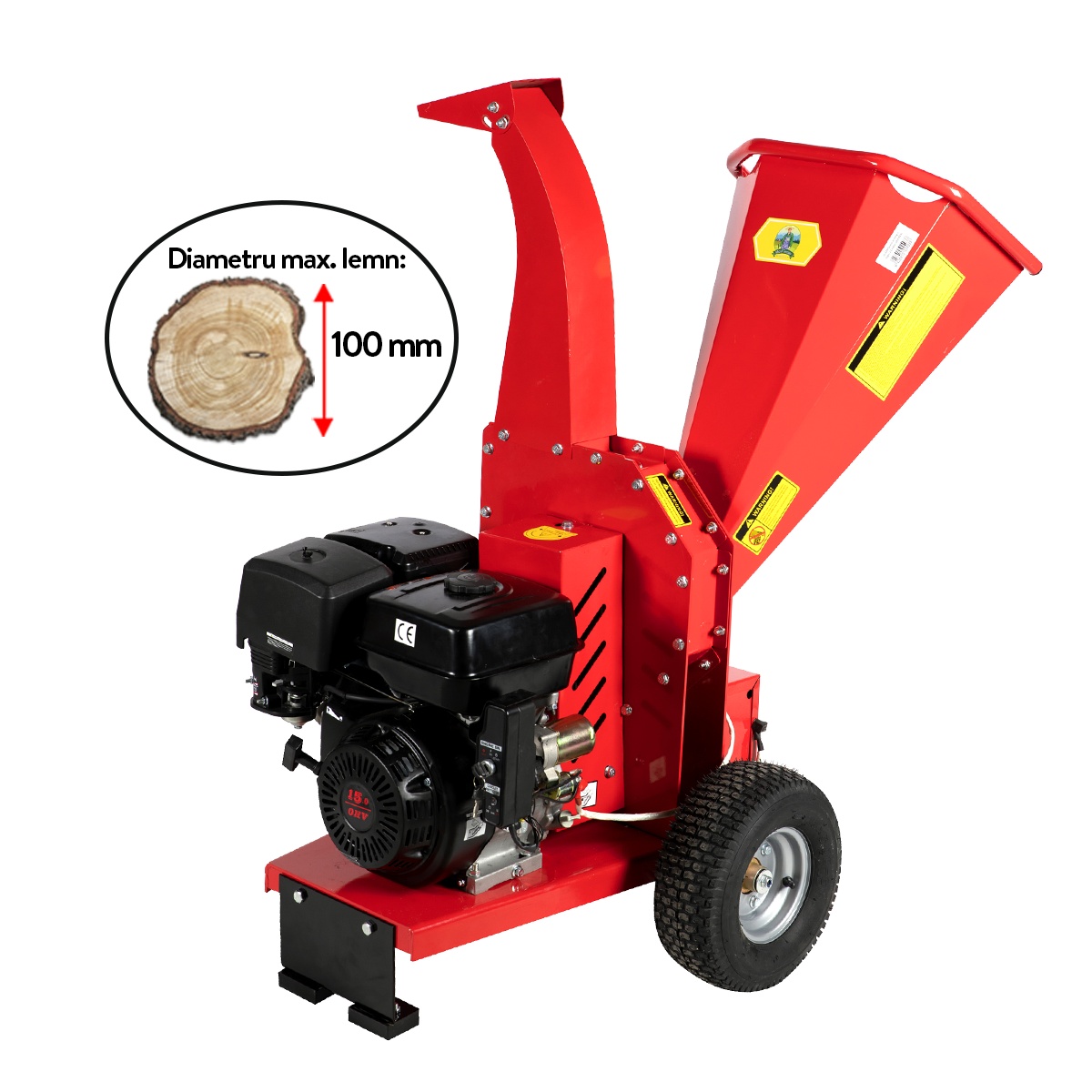 Micul Fermier Tocator pentru crengi 100mm benzina - 15CP