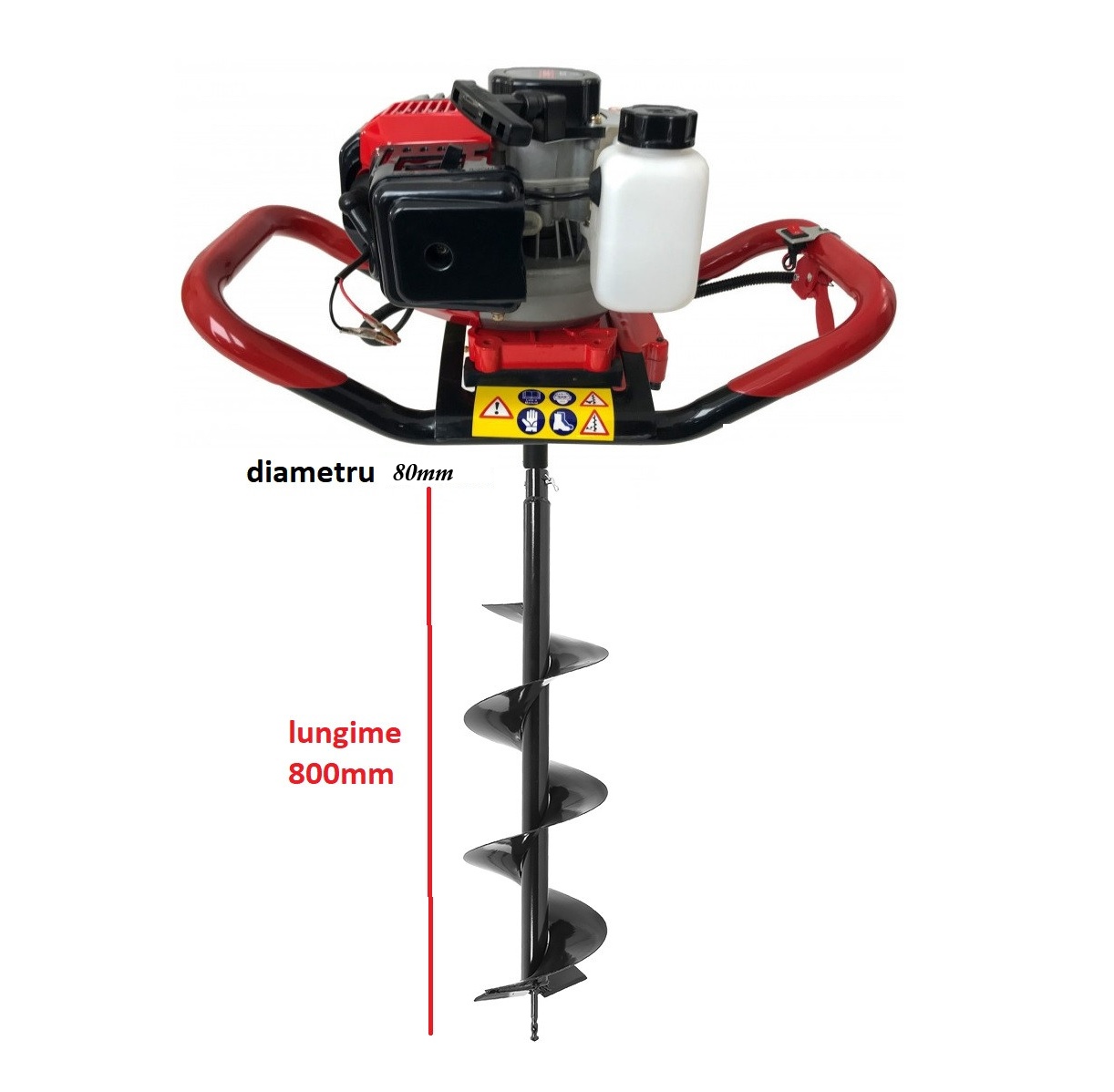 Motoforeza De Pamant 2 5 Cp Motor 2 Timpi Burgiu De 80mm Verke V90041