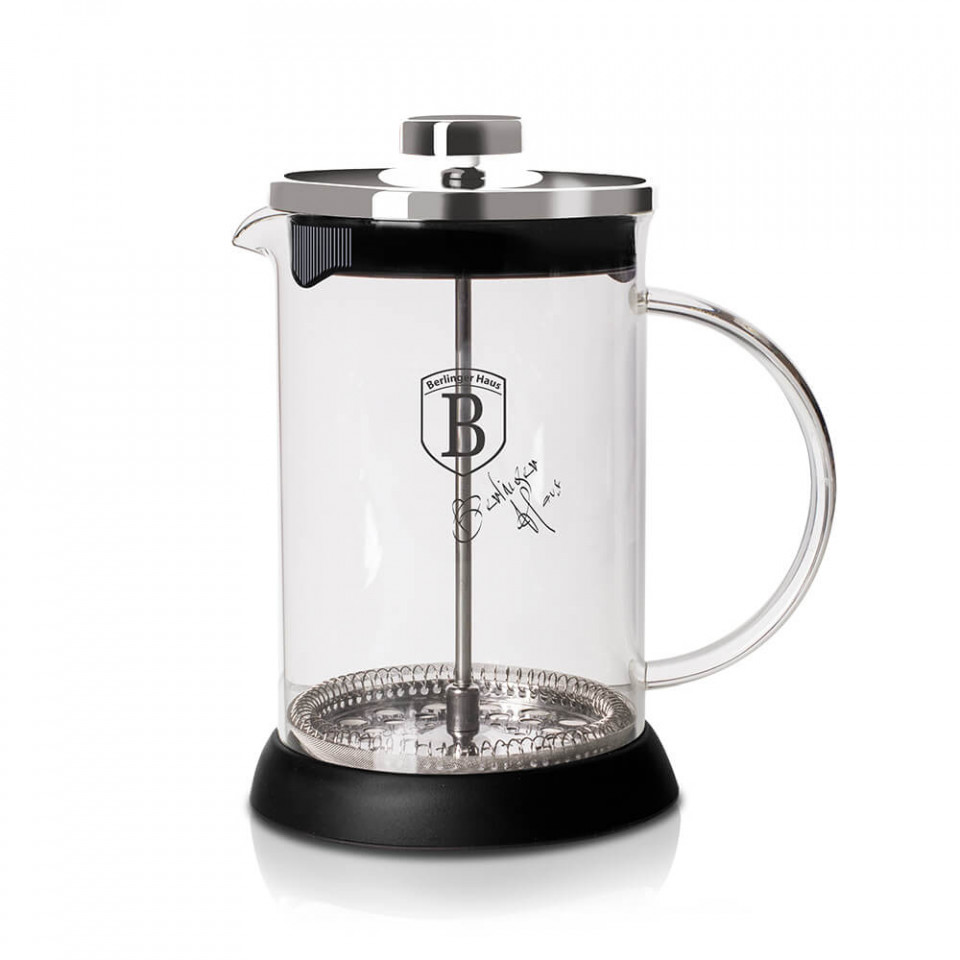 Infuzor pentru cafea si ceai 600 ml Black Silver Collection Berlinger Haus BH 6302