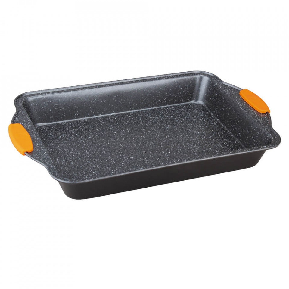 Tava pentru cuptor dreptunghiulara 40x25 cm cu manere din silicon Granit Diamond Line Berlinger Haus BH 1139