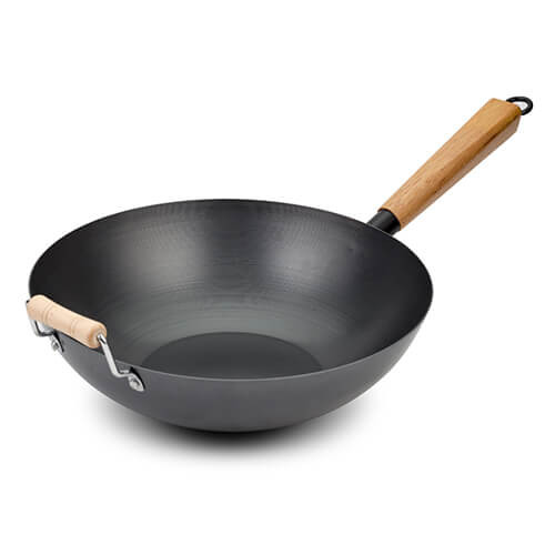 Tigaie wok 32 cm din otel carbon Cantonese NAVA NV 166 013