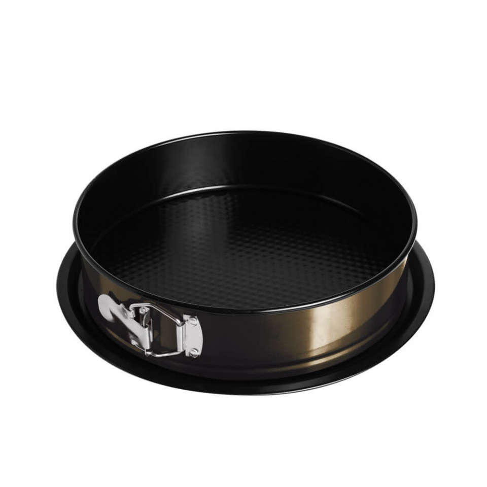 Tava pentru cuptor rotunda cu pereti detasabili Metallic Line Shiny Black Edition BerlingerHaus BH 6808 oalesitigai.ro/