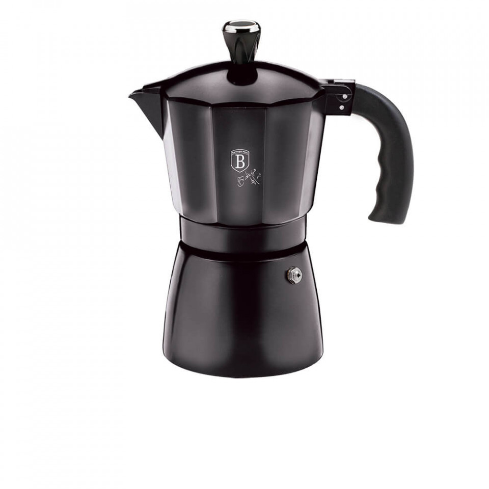 Espressor cafea pentru aragaz (Cafetiera) 6 cesti Metallic Line Carbon Pro Edition BerlingerHaus BH 7215 oalesitigai.ro/