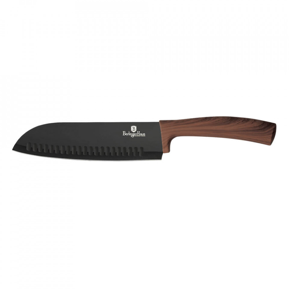 Cutit Santoku 17.5 cm din otel inoxidabil Ebony Rosewood Collection Berlinger Haus BH 2312