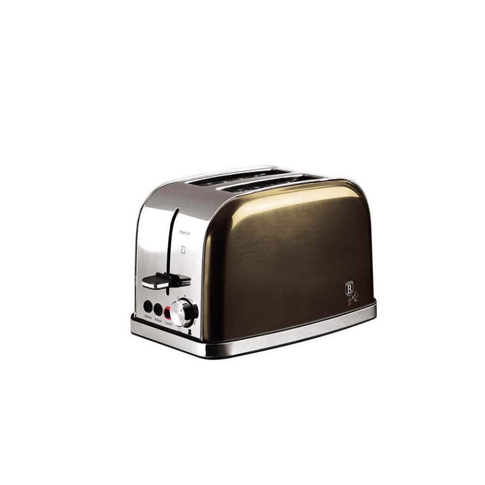 Toaster Metallic Line Shiny Black Edition BerlingerHaus BH 9395 BerlingerHaus imagine noua 2022